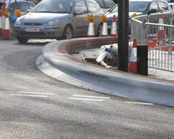 Highway kerbing grey granite