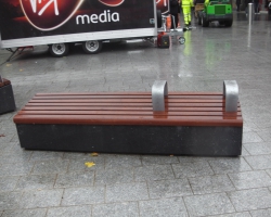 Dark grey polished benches.2