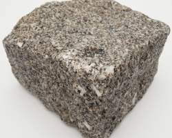 Wet brown granite block