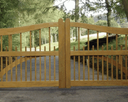 Natural stone pillars with matching capping