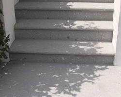 Flight of steps in shotblasted grey