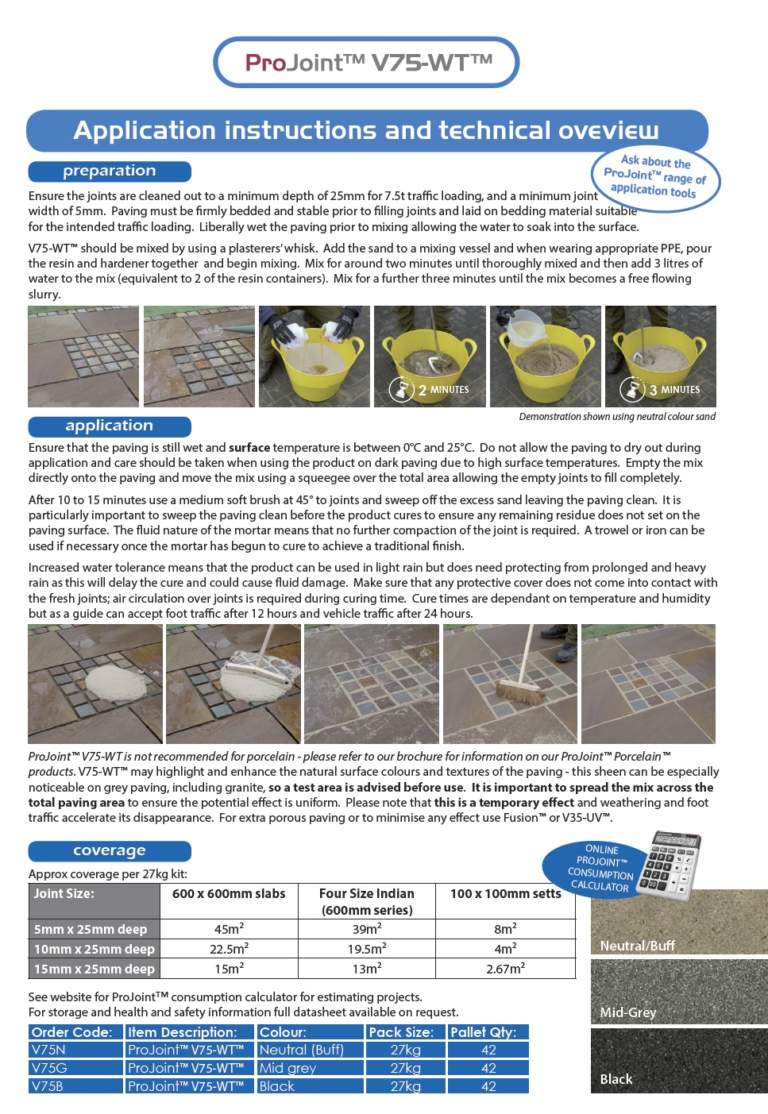 Nexus ProJoint Professional high strength jointing compound and sand