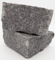 Dark grey granite  setts in natural cropped finish per  m2  